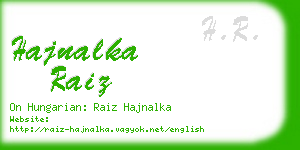 hajnalka raiz business card